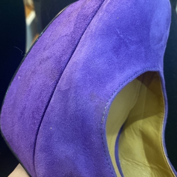 Nine West Purple Suede Pumps | Platform Heels - Picture 8 of 14